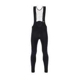 SANTINI Cyklistické nohavice dlhé s trakmi - SVOLTA WINTER - bordová/čierna