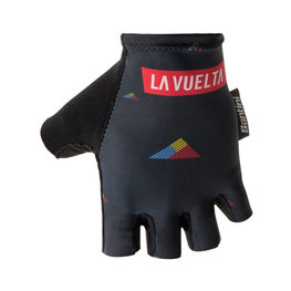 SANTINI Cyklistické rukavice krátkoprsté - LA VUELTA 2018 - čierna