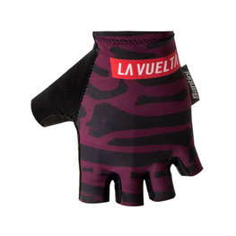 SANTINI Cyklistické rukavice krátkoprsté - LA VUELTA 2018 - čierna/fialová