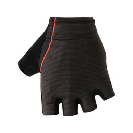 SANTINI Cyklistické rukavice krátkoprsté - SOFFIO - zelená/čierna
