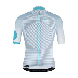 SANTINI Cyklistický dres s krátkym rukávom - KARMA MILLE - svetlo modrá/biela