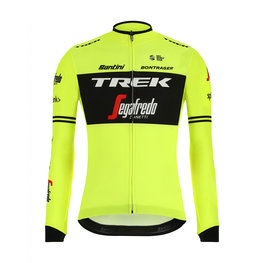 SANTINI Cyklistický dres s dlhým rukávom zimný - TREK 2019 CLASSE WNT - čierna/žltá