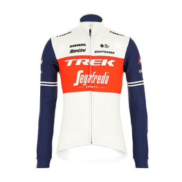 SANTINI Cyklistický dres s dlhým rukávom zimný - TREK 2020 WINTER - červená/biela/modrá