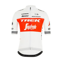 SANTINI Cyklistický dres s krátkym rukávom - TREK 2019 BLEND - biela/červená
