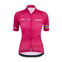 SANTINI Cyklistický dres s krátkym rukávom - UCI WORLD LADY - fialová