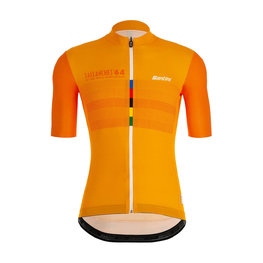 SANTINI Cyklistický dres s krátkym rukávom - EYES - oranžová