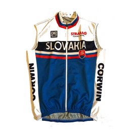 SANTINI Cyklistická vesta - TEAM SLOVAKIA 2016 - biela/modrá