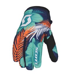 SCOTT Cyklistické rukavice dlhoprsté - 250 SWAP - oranžová/svetlo modrá