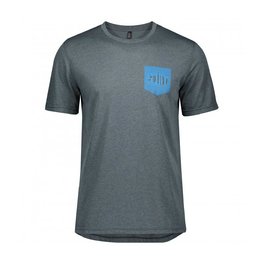 SCOTT Cyklistické tričko s krátkym rukávom - TRAIL FLOW DRI - modrá