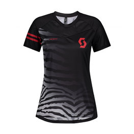 SCOTT Cyklistický dres s krátkym rukávom - TRAIL VERTIC LADY - čierna/ružová