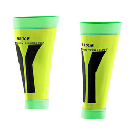 SIX2 Cyklistické návleky po kolená - CALF - žltá/zelená