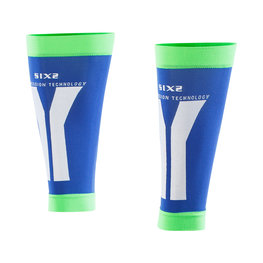 SIX2 Cyklistické návleky po kolená - CALF - modrá/zelená