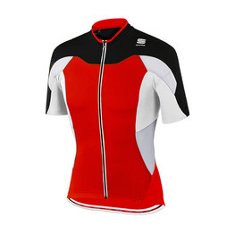 SPORTFUL Cyklistický dres s krátkym rukávom - CRANK - červená/biela/čierna