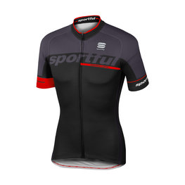 SPORTFUL Cyklistický dres s krátkym rukávom - SC TEAM - čierna/červená