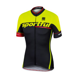 SPORTFUL Cyklistický dres s krátkym rukávom - SC TEAM - čierna/žltá