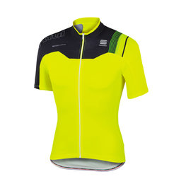 SPORTFUL Cyklistický dres s krátkym rukávom - BODYFIT PRO TEAM - žltá/čierna