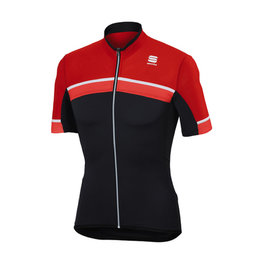 SPORTFUL Cyklistický dres s krátkym rukávom - PISTA - červená/šedá
