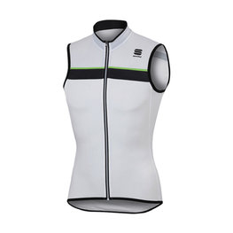 SPORTFUL Cyklistický dres bez rukávov - PISTA - biela/čierna