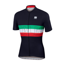 SPORTFUL Cyklistický dres s krátkym rukávom - ITALIA - čierna