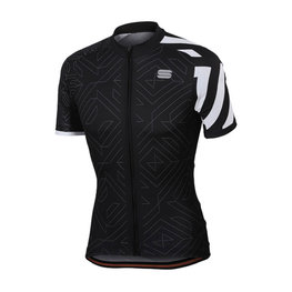 SPORTFUL Cyklistický dres s krátkym rukávom - PRISM - biela/čierna