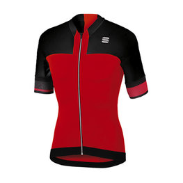 SPORTFUL Cyklistický dres s krátkym rukávom - STRIKE - červená/čierna