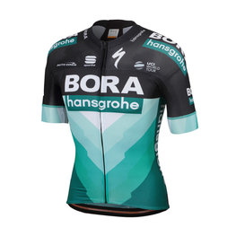 SPORTFUL Cyklistický dres s krátkym rukávom - BORA HANSGROHE 2019 - zelená/čierna