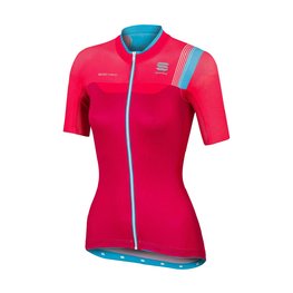 SPORTFUL Cyklistický dres s krátkym rukávom - BODYFIT PRO LADY - ružová/tyrkysová
