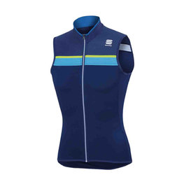 SPORTFUL Cyklistický dres bez rukávov - PISTA - žltá/modrá