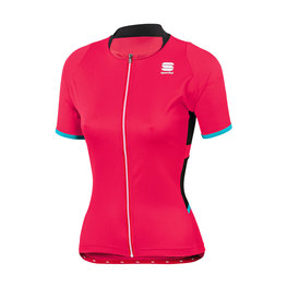 SPORTFUL Cyklistický dres s krátkym rukávom - LUNA LADY - čierna/ružová