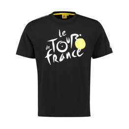 TDF Cyklistické tričko s krátkym rukávom - - black - čierna