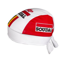 Cyklistická bandana - LOTTO SOUDAL 2019 - biela/červená