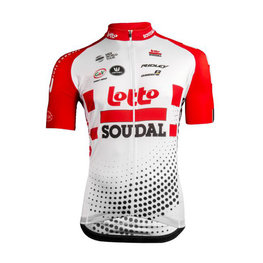 Cyklistický dres s krátkym rukávom - LOTTO SOUDAL 2019 - červená/biela